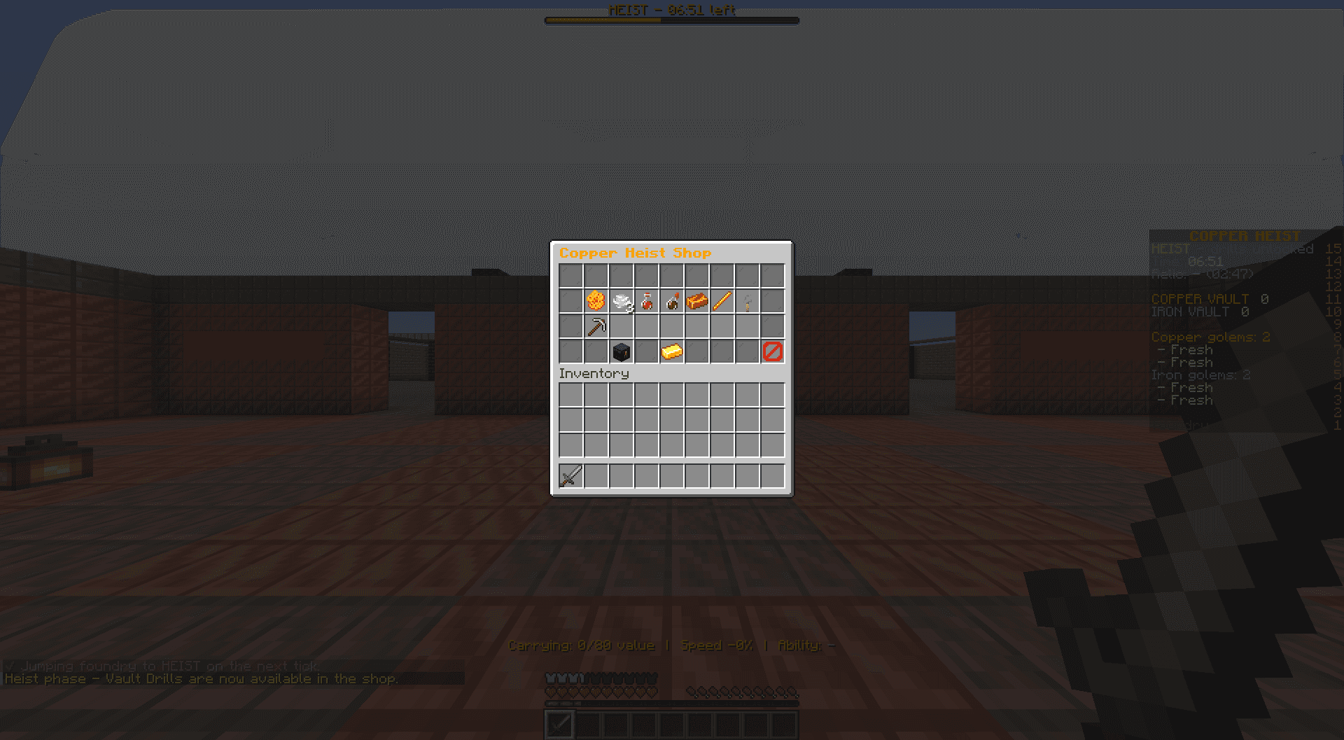 Shop menu